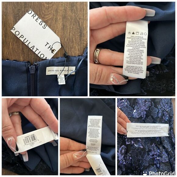 DRESS THE POPULATION Anable Sequin Embroidery Gown - Picture 13 of 14